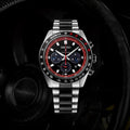 Seiko Prospex Speedtimer Solar Chronograph Datsun 240Z Collaboration Limited Edition Black Dial Two Tone Steel Strap Watch for Men - SSC957
