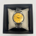 Citizen Tsuyosa Automatic Yellow Dial Silver Steel Strap Watch for Men - NJ0150-56Z