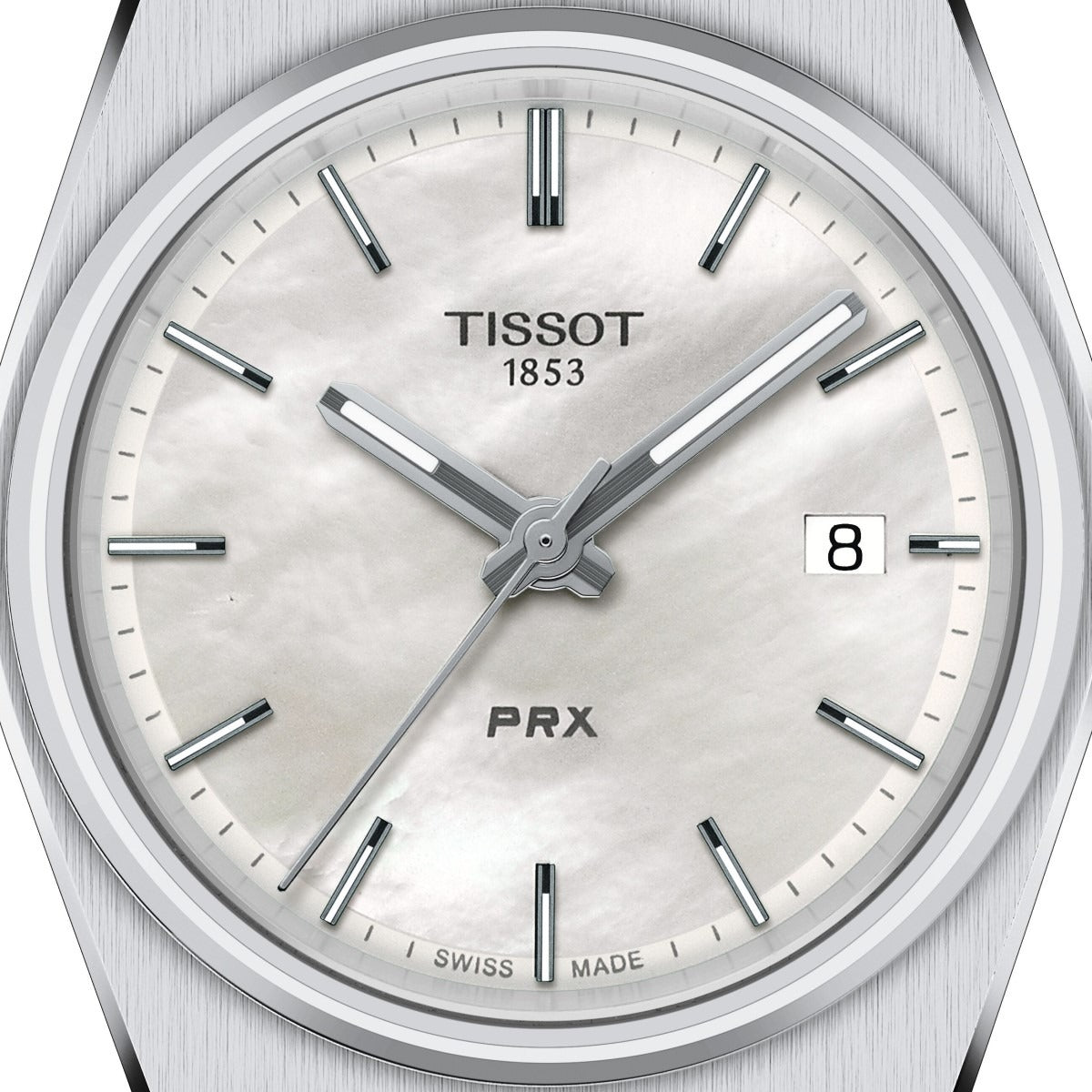 Tissot PRX Quartz Mother of Pearl Dial Silver Steel Strap Watch for Women- T137.210.11.111.00