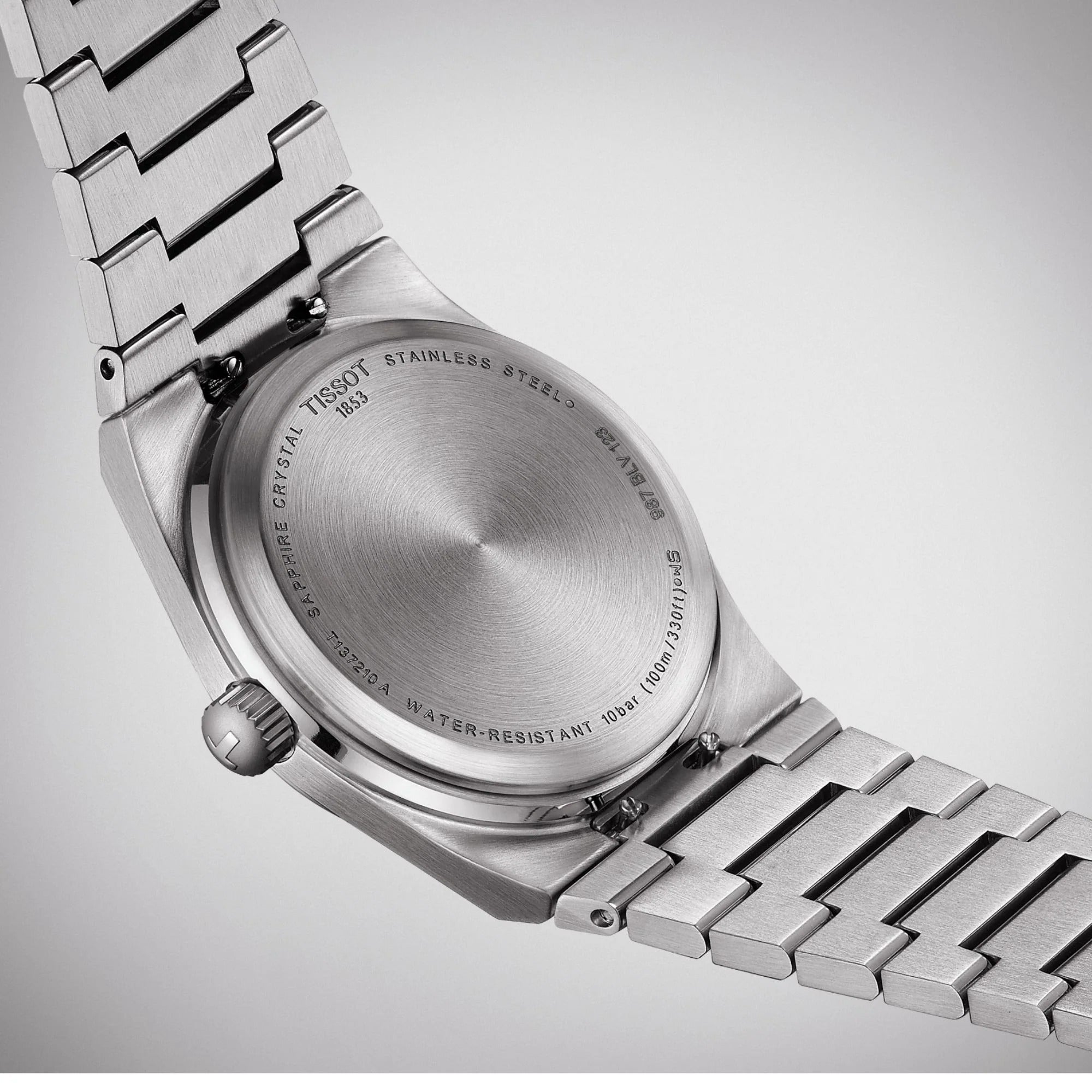 Tissot PRX Quartz Ice Blue Dial Silver Steel Strap Watch for Women - T137.010.11.351.00