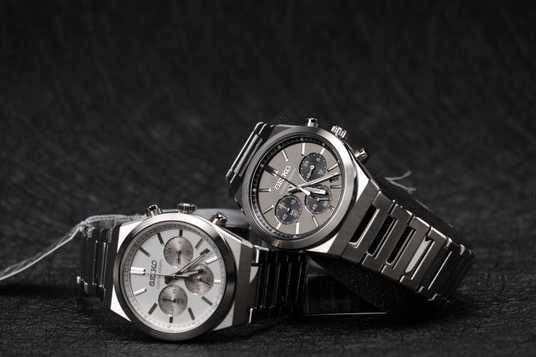 Seiko Conceptual Chronograph Grey Dial Silver Steel Strap Watch for Men - SSB455P1