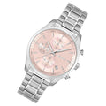 Hugo Boss Grand Tour Chronograph Pink Mother of Pearl Dial Silver Steel Strap Watch for Women - 1502765