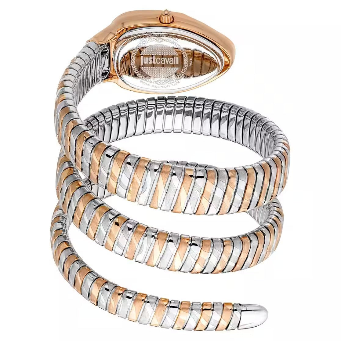 Just Cavalli Taglio Silver Dial Two Tone Steel Strap Watch for Women - JC1L226M0065