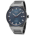 Hugo Boss Candor Automatic Blue Dial Grey Steel Strap Watch for Men - 1514119