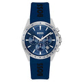 Hugo Boss Strike Chronograph Blue Dial Blue Rubber Strap Watch for Men - 1514239