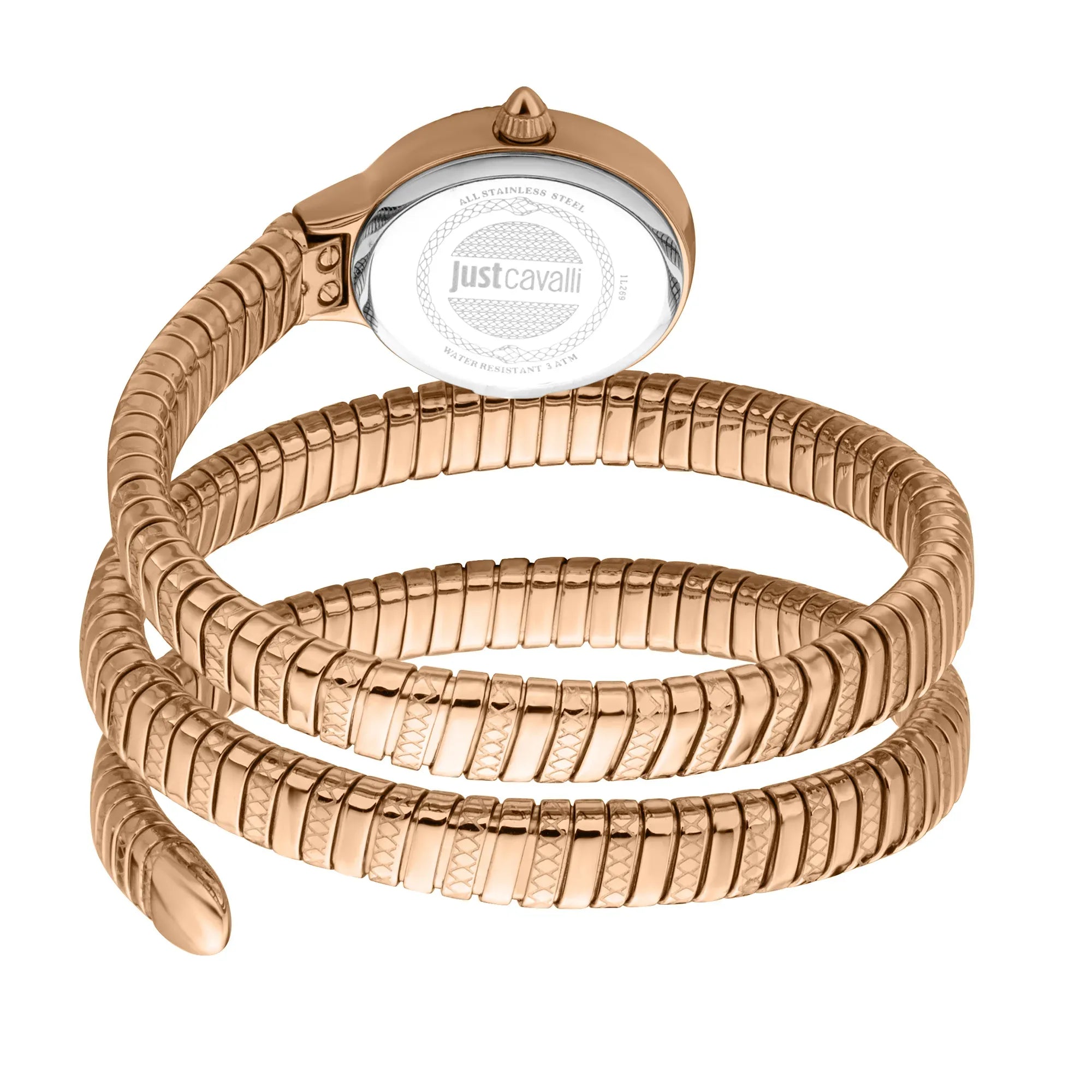 Just Cavalli After Party Green Dial Rose Gold Steel Strap Watch for Women - JC1L269M0045