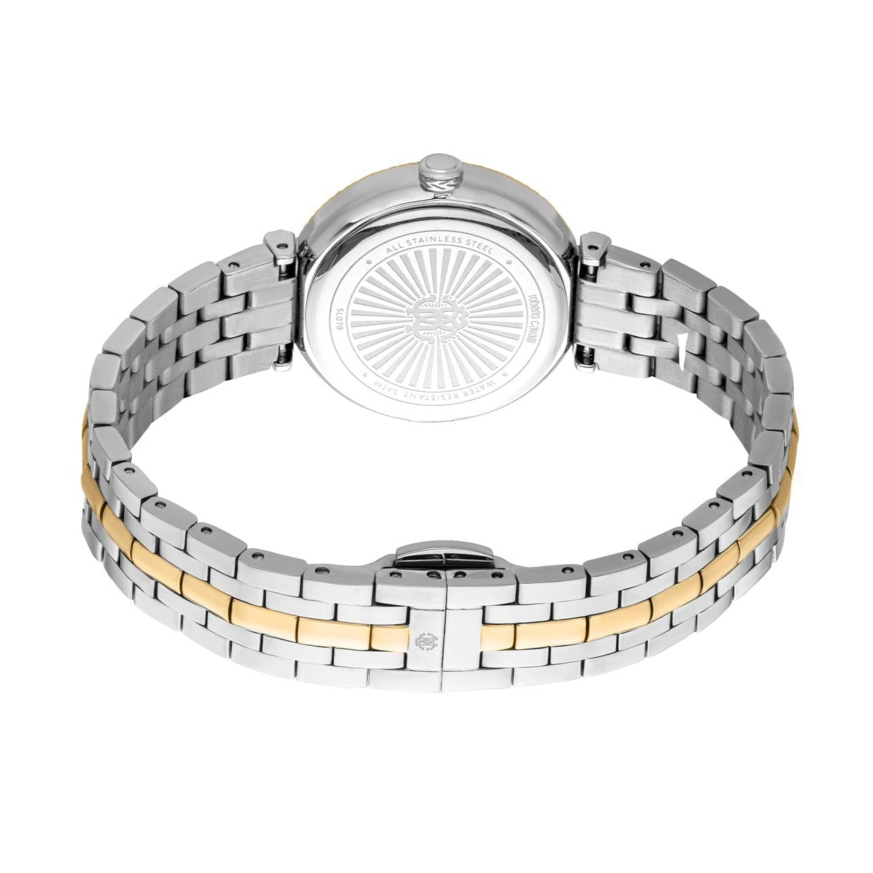 Just Cavalli Chiarezza Snake Core Green Dial Two Tone Steel Strap Watch for Women - RC5L078M0065