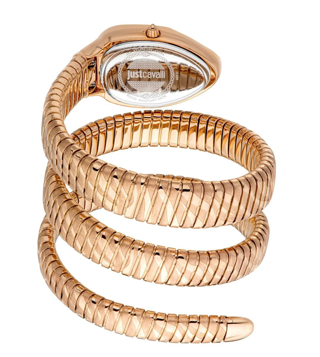 Just Cavalli Taglio Blue Dial Rose Gold Steel Strap Watch for Women - JC1L226M0045