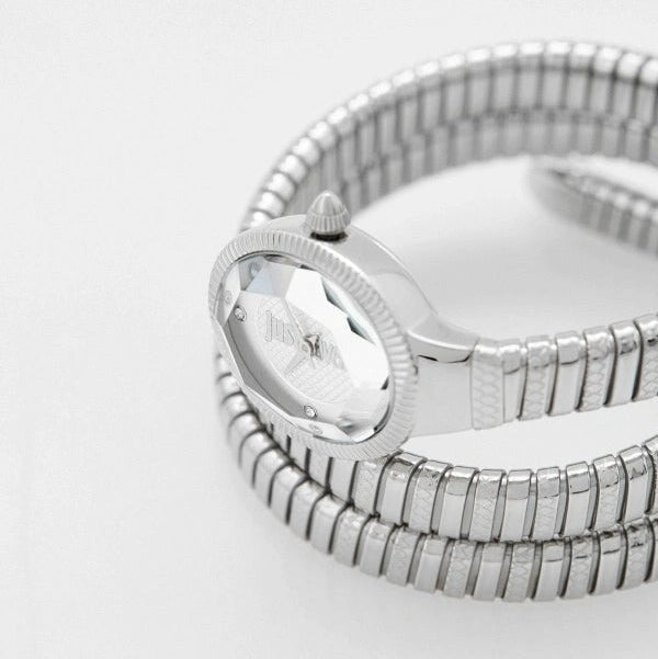 Just Cavalli After Party Silver Dial Silver Steel Strap Watch for Women - JC1L269M0015