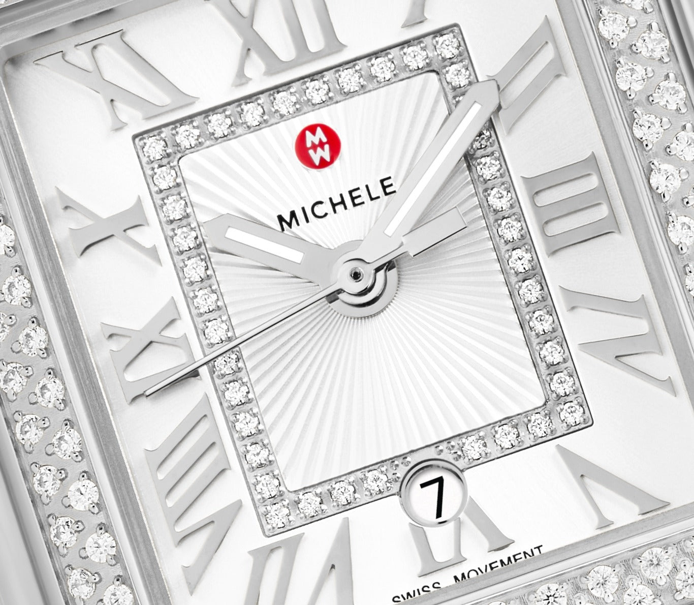 Michele Deco Mother of Pearl Dial Silver Steel Strap Watch For Women - MWW06V000001