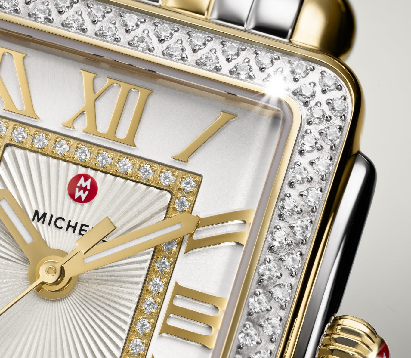 Michele Deco Mother of Pearl Dial Two Tone Steel Strap Watch For Women - MWW06V000023