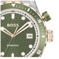 Hugo Boss Bossmatic Automatic Green Dial Two Tone Steel Strap Watch for Men - 1514181