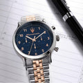 Maserati Epoca Limited Edition Chronograph Blue Dial Two Tone Steel Strap Watch for Men - R8873618021
