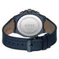 Hugo Boss Taper Chronograph Black Dial Blue Leather Strap Watch for Men - 1514086