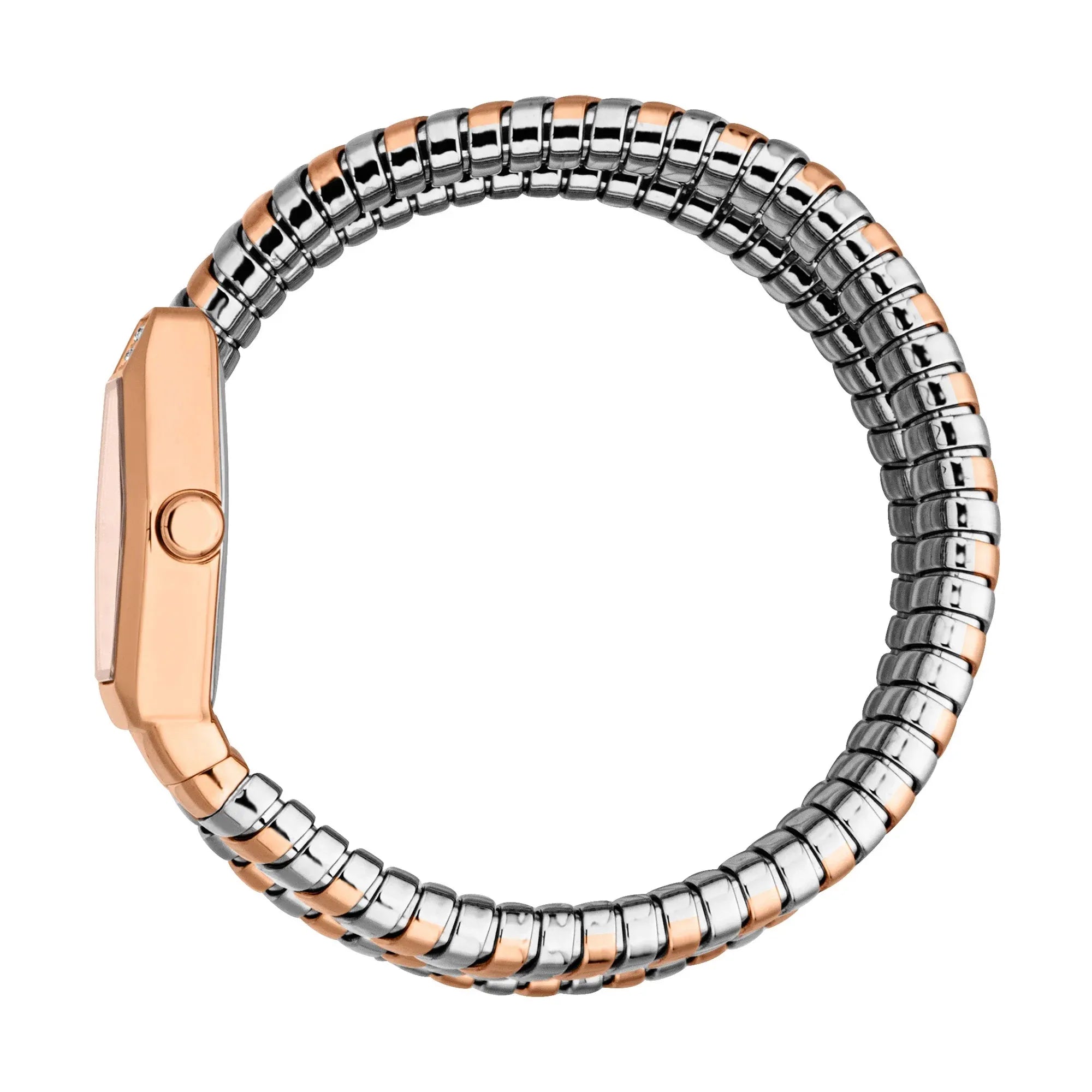 Just Cavalli Romina Rose Gold Dial Two Tone Steel Strap Watch for Women - JC1L395M0065