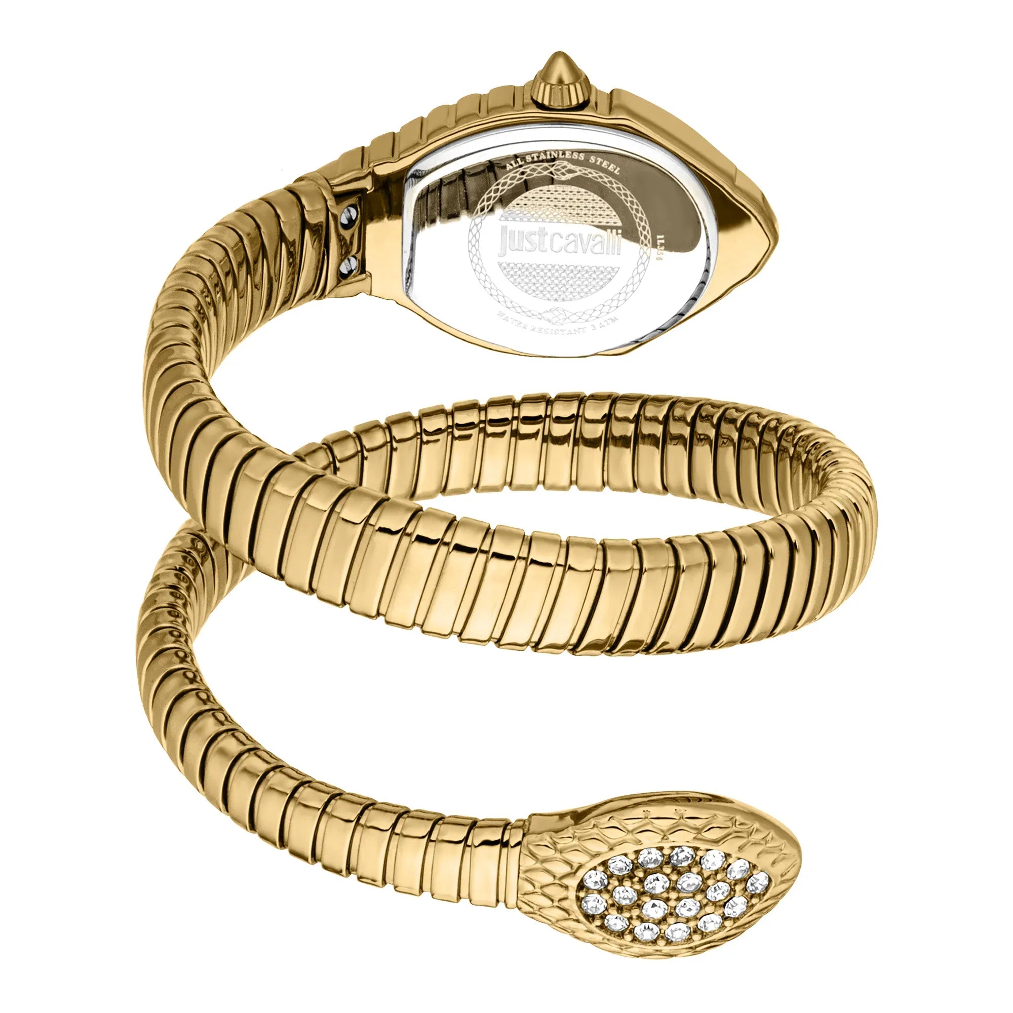 Just Cavalli Speranza Green Dial Gold Steel Strap Watch for Women - JC1L356M0035