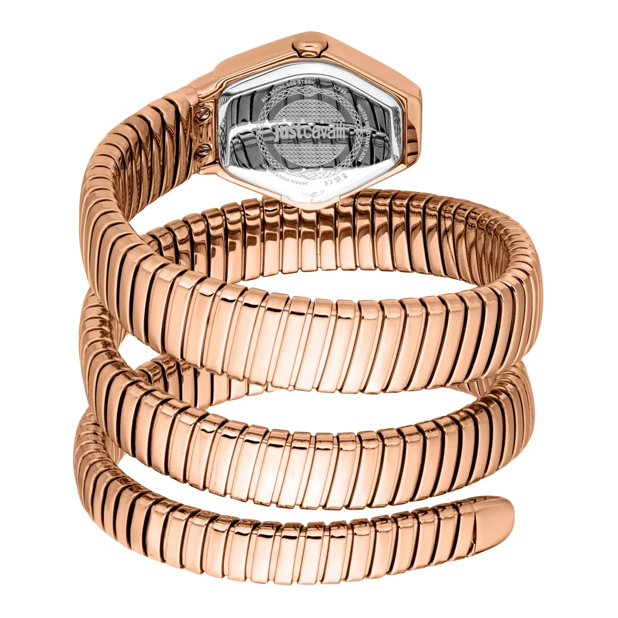 Just Cavalli Romina Silver Dial Rose Gold Steel Strap Watch for Women - JC1L395M0045