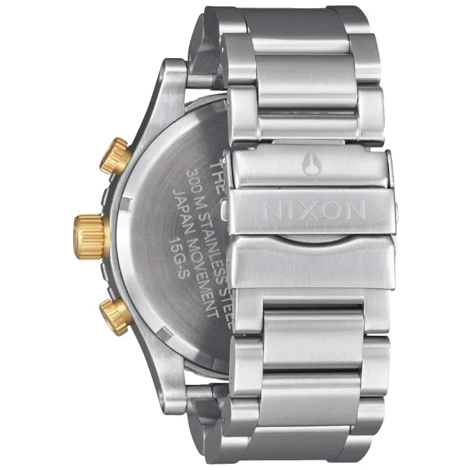 Nixon 51-30 Chronograph Blue Dial Silver Steel Strap Watch for Men - A083-1922