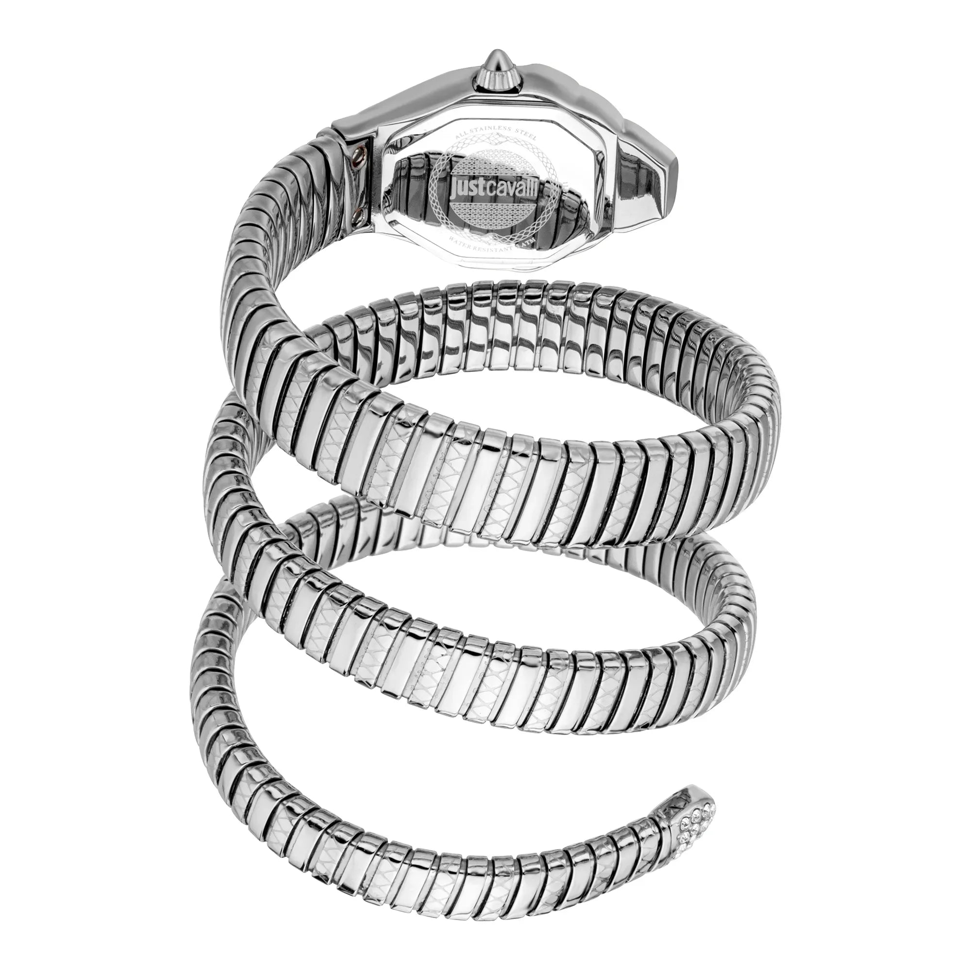 Just Cavalli Ambra Silver Dial Silver Steel Strap Watch for Women - JC1L370M0015