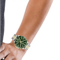 Hugo Boss Troper Chronograph Green Dial Two Tone Steel Strap Watch for Men - 1514154