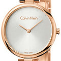 Calvin Klein Authentic White Dial Rose Gold Steel Strap Watch for Women - K8G23646