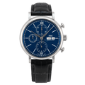 IWC Portofino Chronograph Blue Dial Black Leather Strap Watch for Men - IW391023