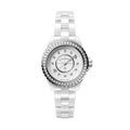 Chanel J12 Quartz Diamonds White Dial White Steel Strap Watch for Women - J12 H6418