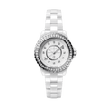 Chanel J12 Quartz Diamonds White Dial White Steel Strap Watch for Women - J12 H6418
