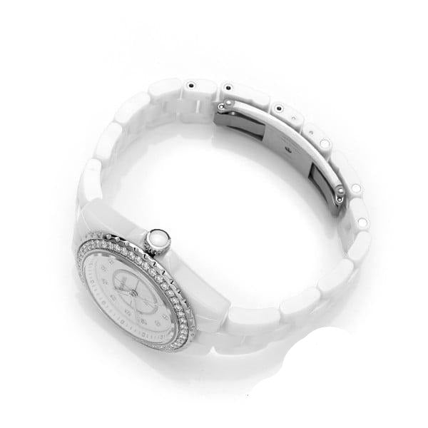Chanel J12 Quartz Diamonds White Dial White Steel Strap Watch for Women - J12 H6418