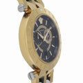 Versace V-Race Quartz Black Dial Gold Steel Strap Watch For Men - VEBV00519