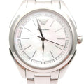 Emporio Armani Valeria Quartz Mother of Pearl Dial Silver Steel Strap Watch For Women - AR11030