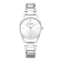 Calvin Klein Dainty Silver Dial Silver Steel Strap Watch for Women - K7L23146