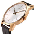 Calvin Klein City Silver Dial Brown Leather Strap Watch For Men - K2G21629