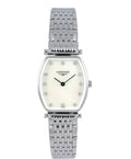 Longines La Grande Classique de Longines Tonneau White Dial Silver Steel Strap Watch for Women - L4.205.4.87.6
