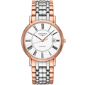 Longines Presence 38.5mm Automatic White Dial Two Tone Steel Strap Watch for Men - L4.921.1.11.7