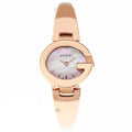 Gucci Guccisima Quartz Mother of Pearl White Dial Rose Gold Steel Strap Watch for Women - YA134512