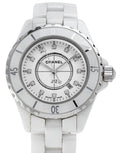 Chanel J12 Diamonds Ceramic White Dial White Steel Strap Watch for Women - J12 H1628