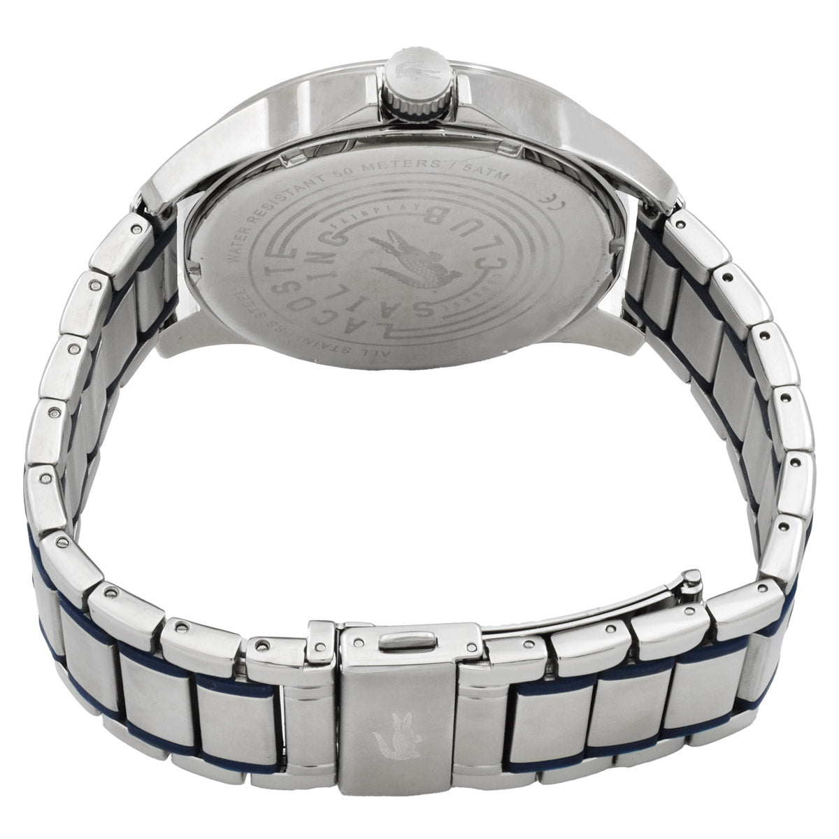 Lacoste Capbreton Blue Dial Silver Steel Strap Watch for Men - 2010944