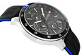 Tommy Hilfiger Bank Quartz Black Dial Black Rubber Strap Watch for Men - 1791724