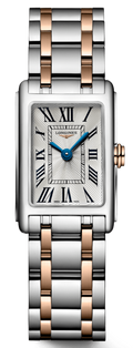 Longines Dolcevita 18K Gold Silver Dial Two Tone Steel Strap Watch for Women - L5.258.5.71.7