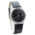 Longines Presence 38.5mm Automatic Black Dial Black Leather Strap Watch for Men - L4.921.4.52.2