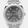 Rolex Datejust 41 Oyster Grey Dial Silver Oystersteel Bracelet Watch for Men - M126300-0008