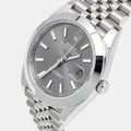 Rolex Datejust 41 Oyster Grey Dial Silver Oystersteel Bracelet Watch for Men - M126300-0008