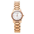 Burberry The City White Dial Rose Gold Steel Strap Watch for Women - BU9204