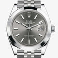 Rolex Datejust 41 Oyster Grey Dial Silver Oystersteel Bracelet Watch for Men - M126300-0008