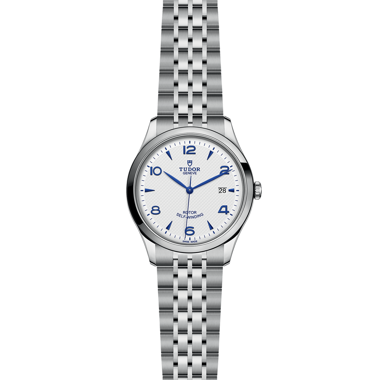 Tudor 1926 Automatic White Dial Silver Steel Strap Watch for Men - M91650-0005