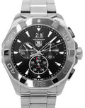 Tag Heuer Aquaracer Chronograph Black Dial Silver Steel Strap Watch for Men - CAY1110.BA0927