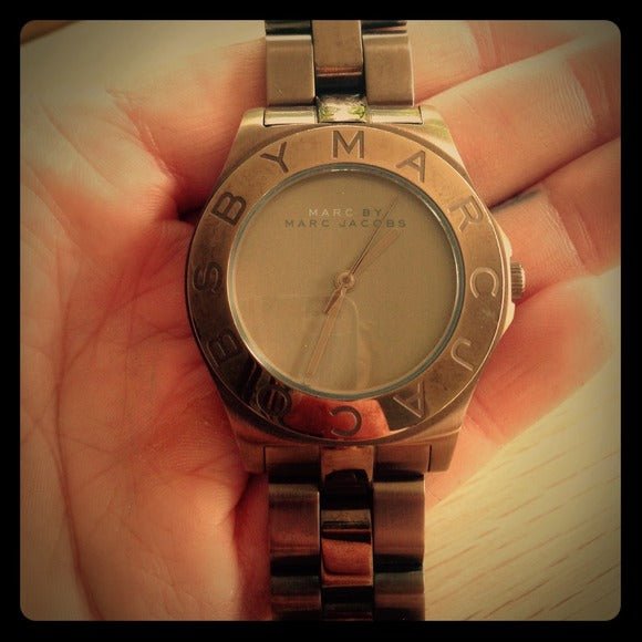 Marc Jacobs Amy Brown Dial Brown Steel Strap Watch for Women - MBM3128