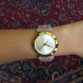 Michael Kors Delray Rose Gold Dial Pink Steel Strap Watch for Women - MK4316