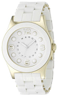 Marc Jacobs Dress White Dial White Silicone Strap Watch for Women - MBM2500